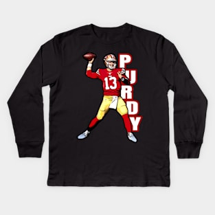 49ers Purdy 13 Kids Long Sleeve T-Shirt